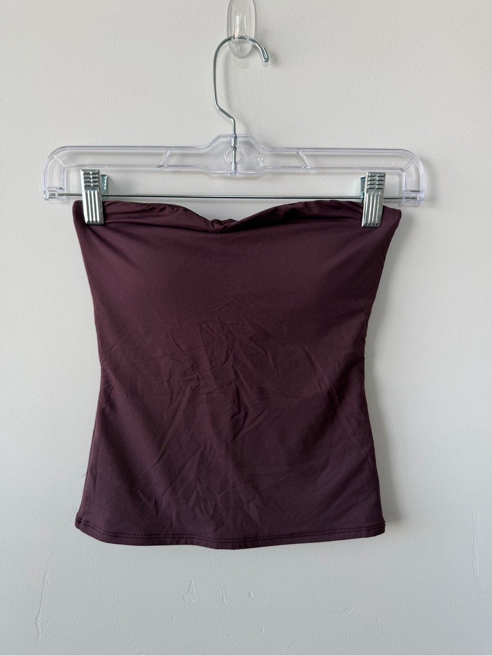 DAZY Burgundy Strapless Tube Top with Built in Bra XS